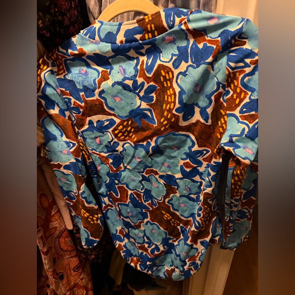 Hunter Bell Blue and Brown Patterned Rash Guard - Picture 8 of 13